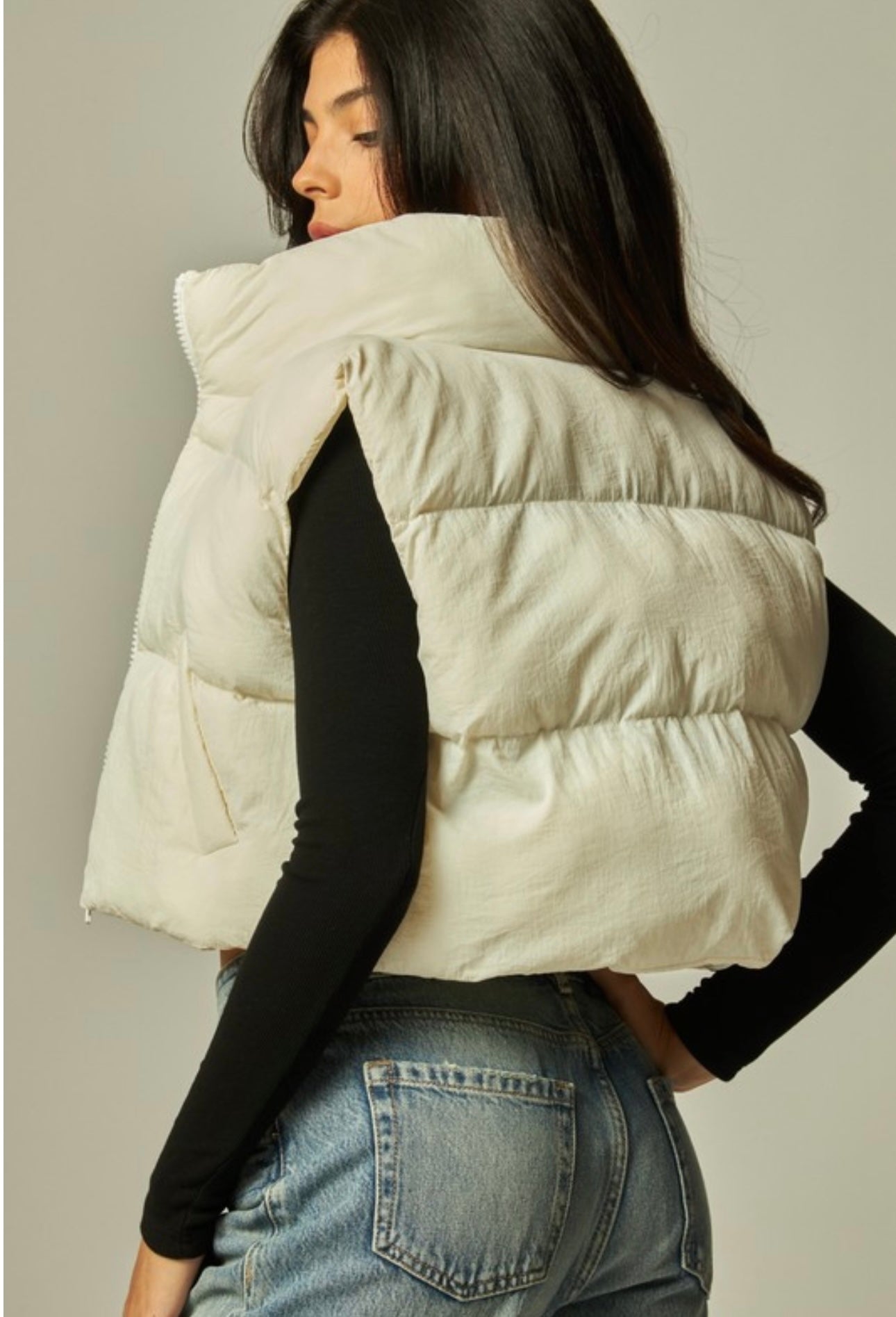Crop Puffer Vest