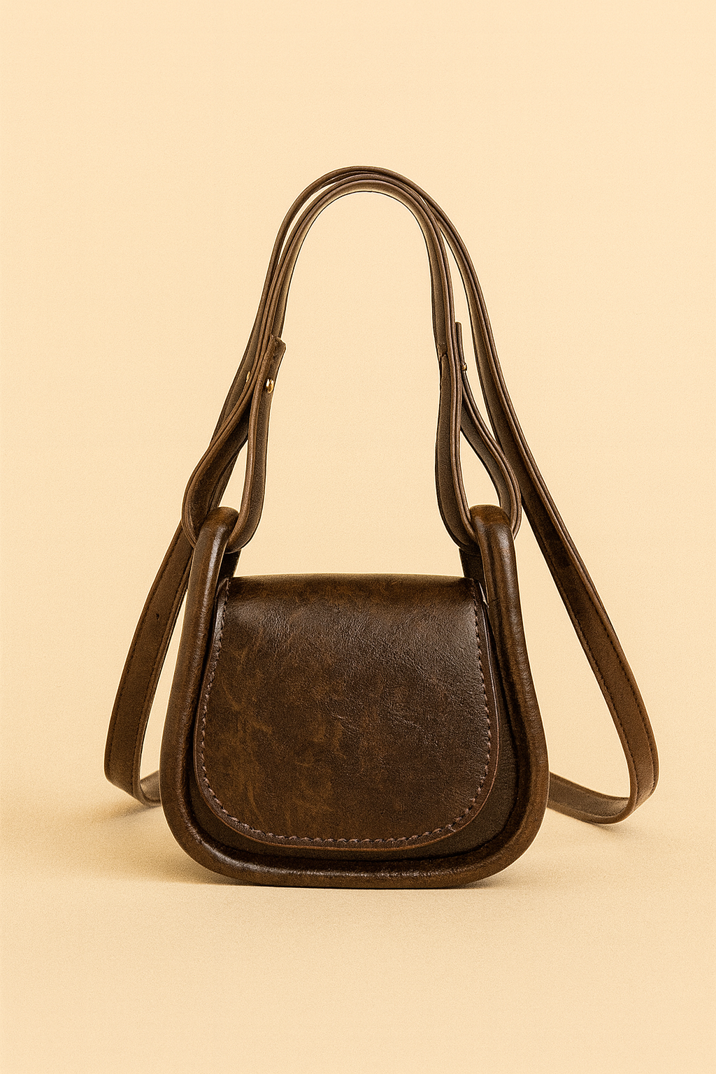 Ultra Mini Saddle faux Leather Bag