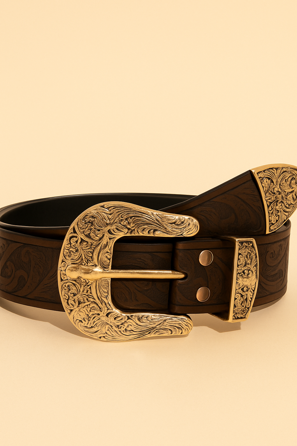 Embossed Belt with Longhorn Buckle