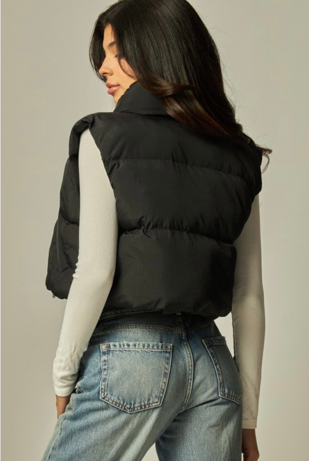 Crop Puffer Vest
