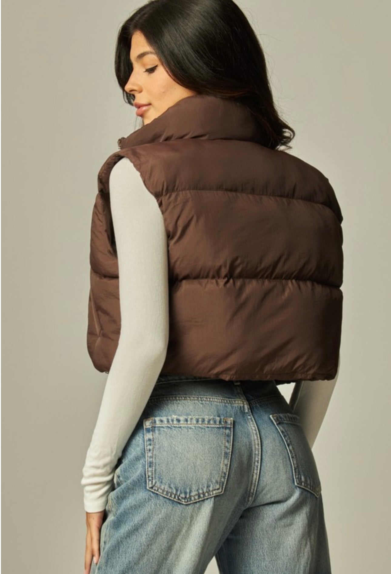 Crop Puffer Vest