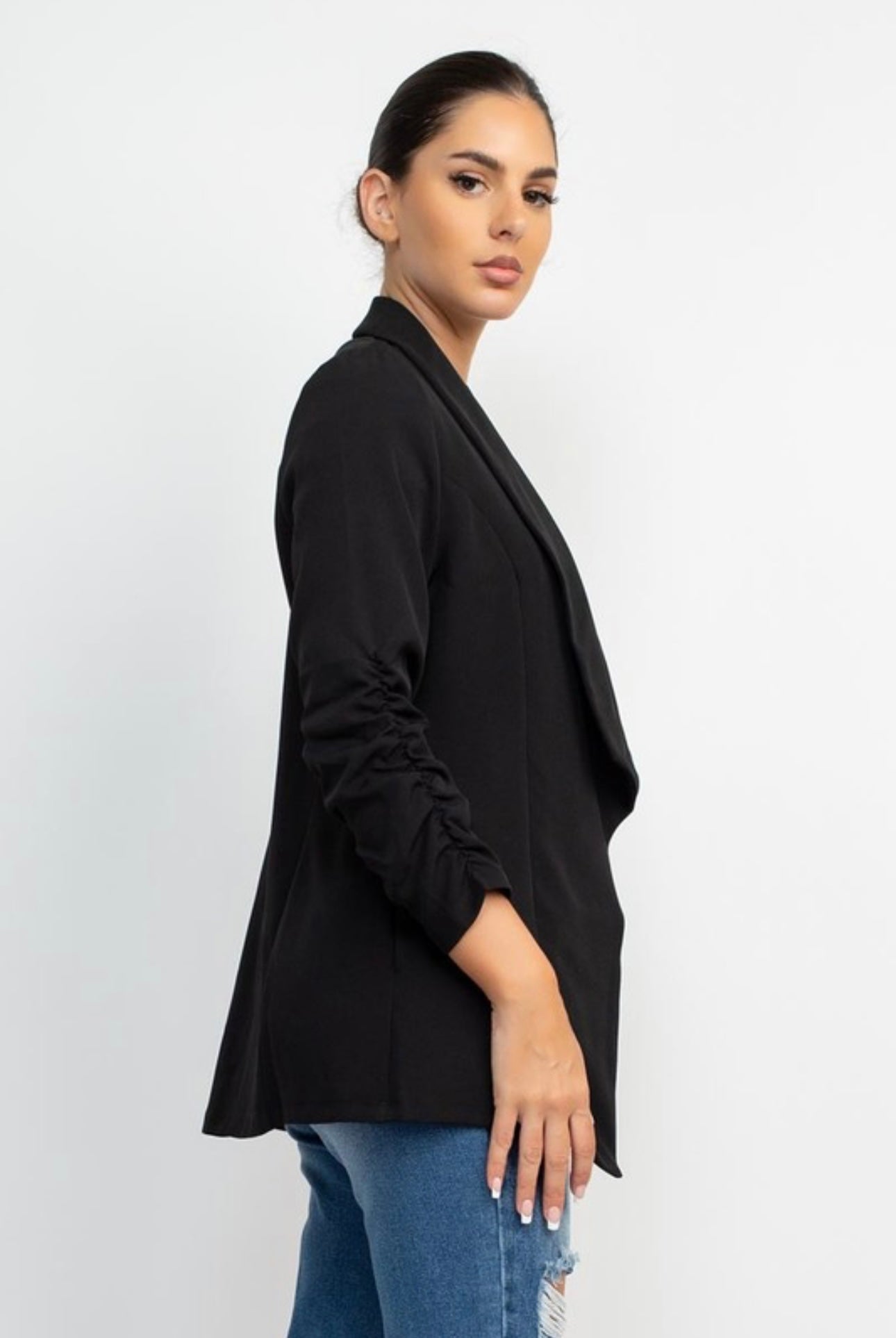 Scrunch Sleeve Blazer