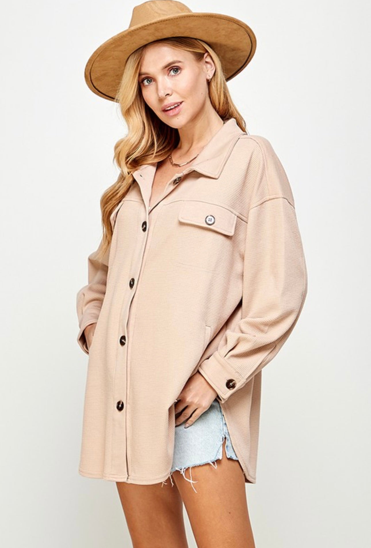 Slouchy Waffle Knit Flannel