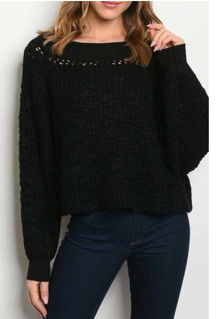 Loose Knit Cropped Sweater