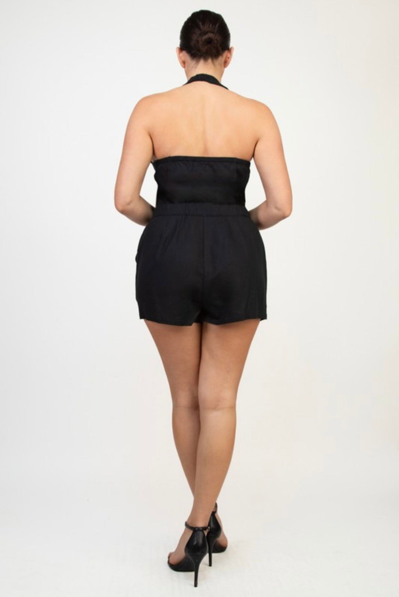Linen Vest Halter Romper