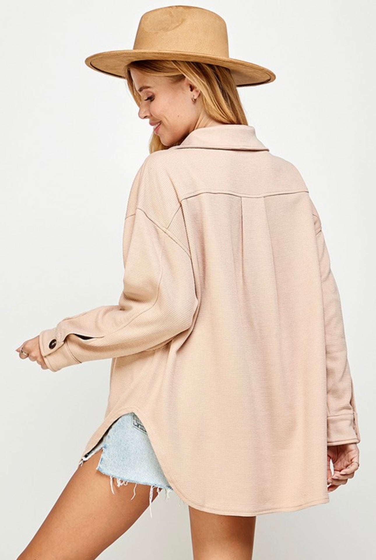 Slouchy Waffle Knit Flannel