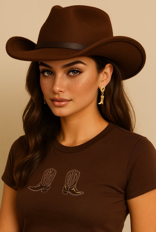 Cowgirl Boot Dangle Earrings