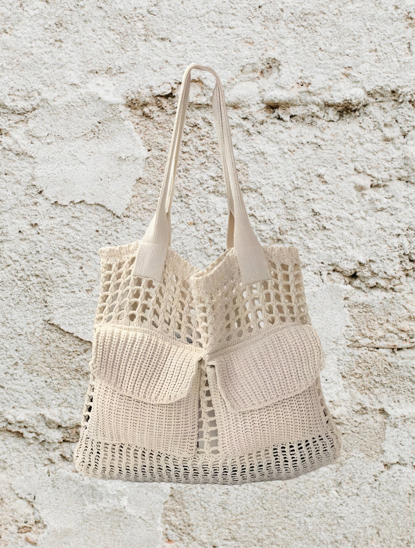 Crochet Tote with double pockets