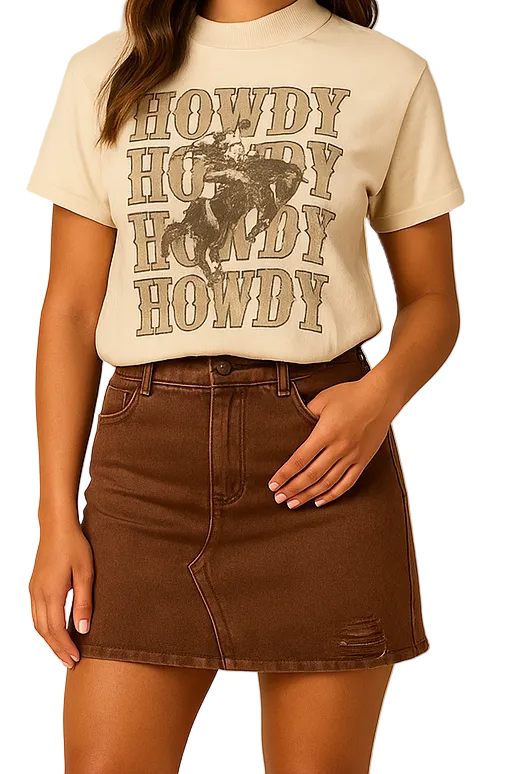 Howdy Cowboy Graphic T-Shirt