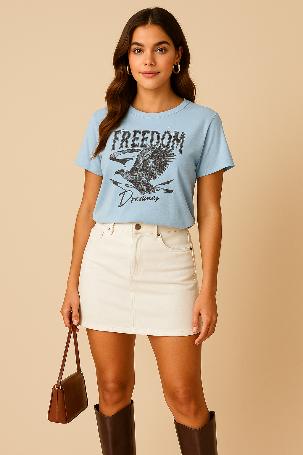 Freedom Dreamer Graphic Crop T-Shirt