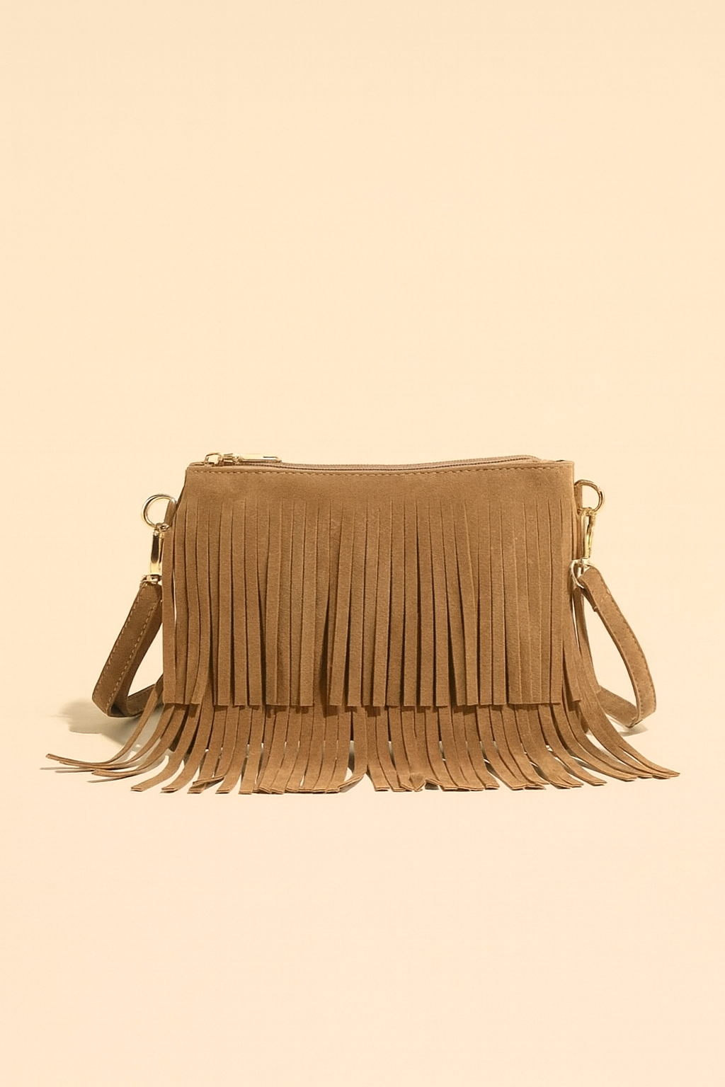 Duo Layer Fringe Shoulder Bag