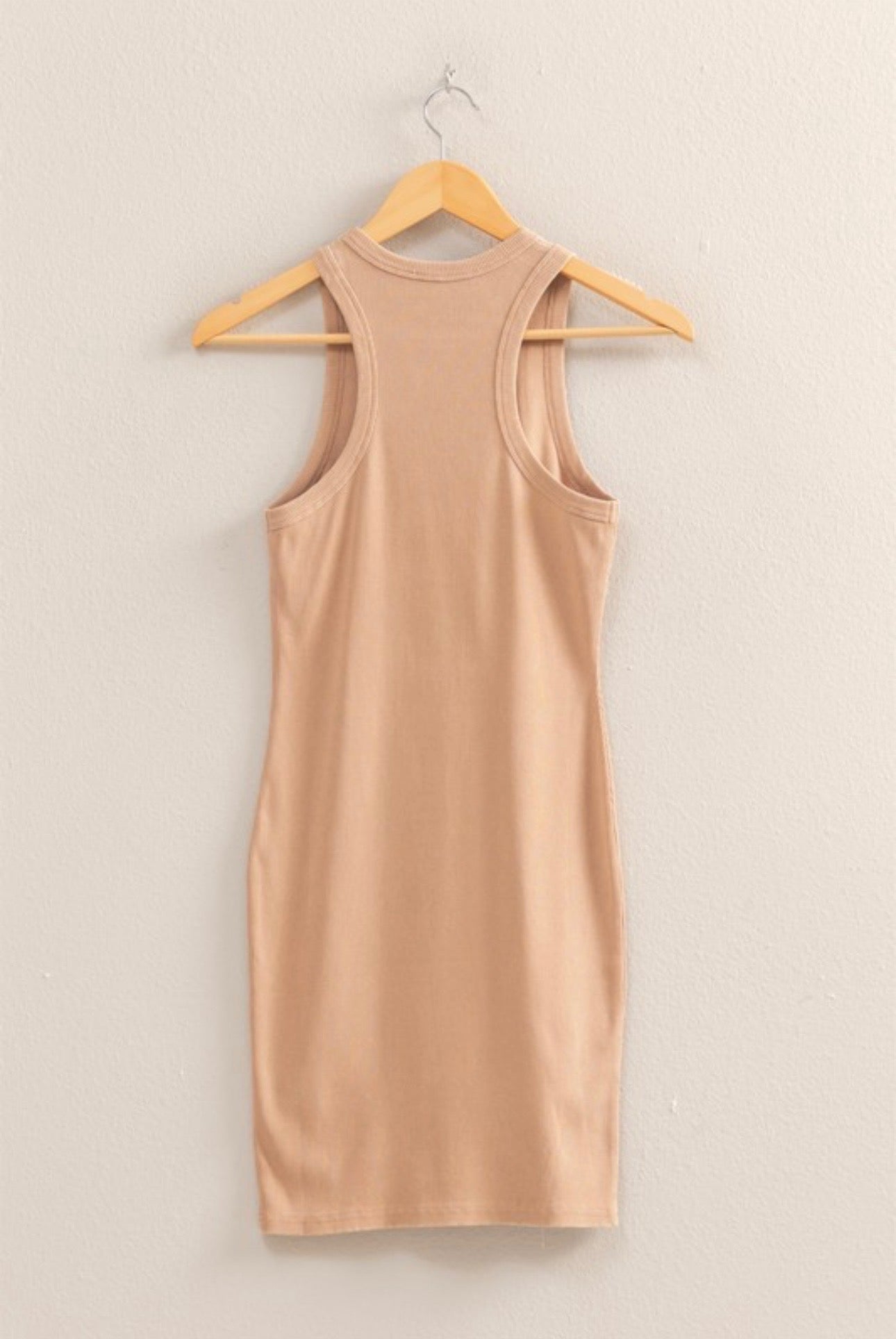 Ribbed Acid Washed Mini Dress