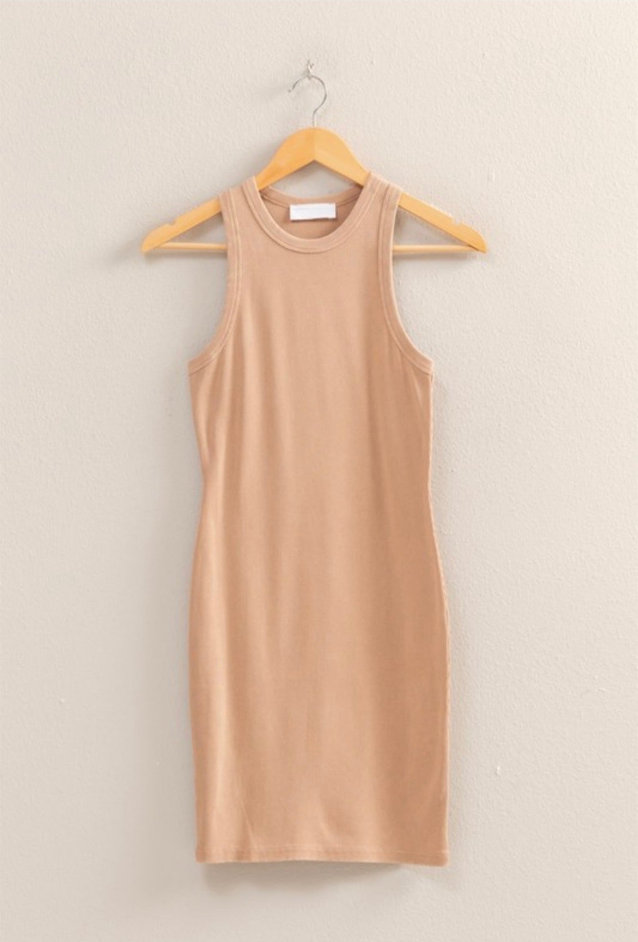 Ribbed Acid Washed Mini Dress