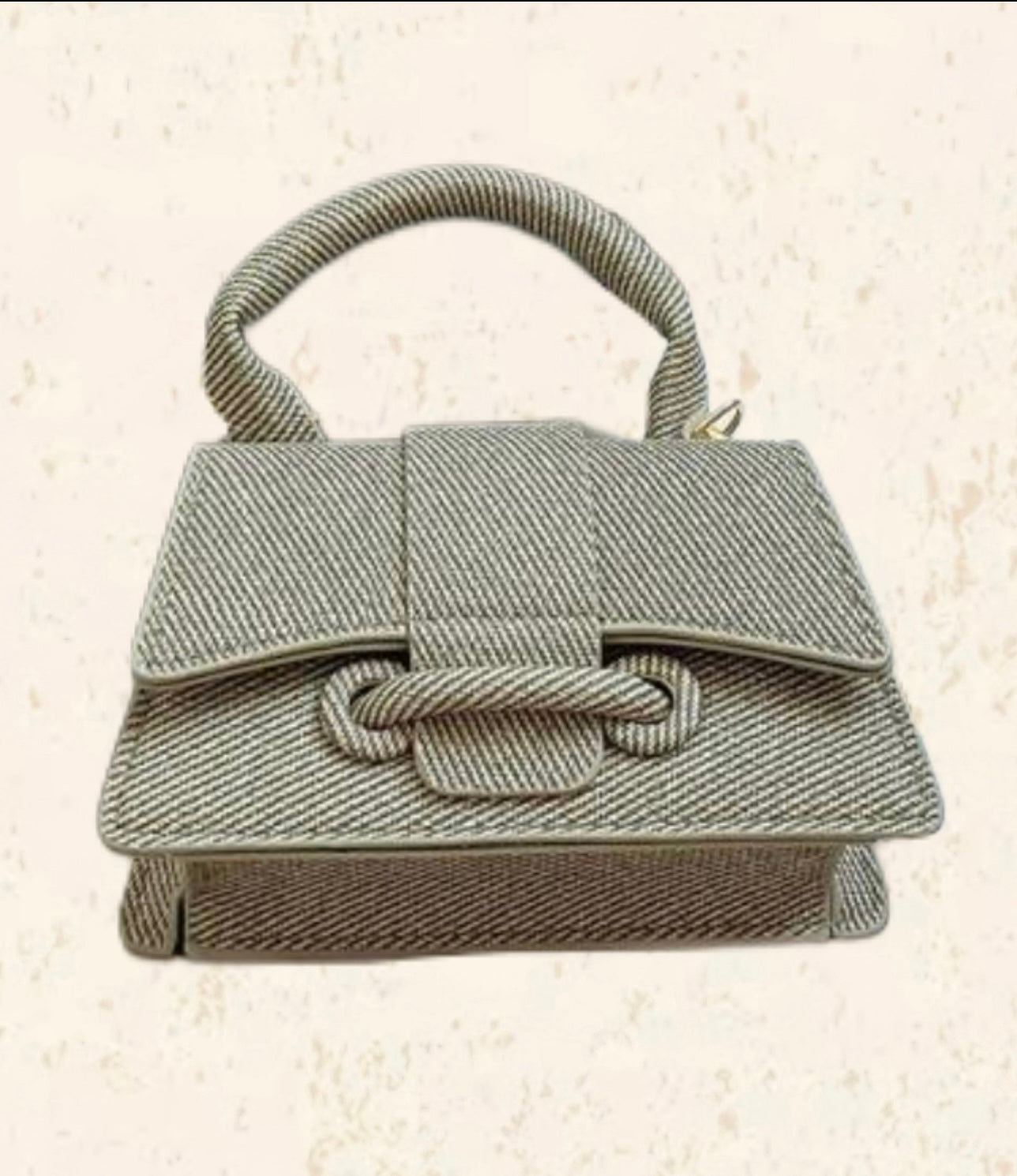 Grey Denim Mini Purse