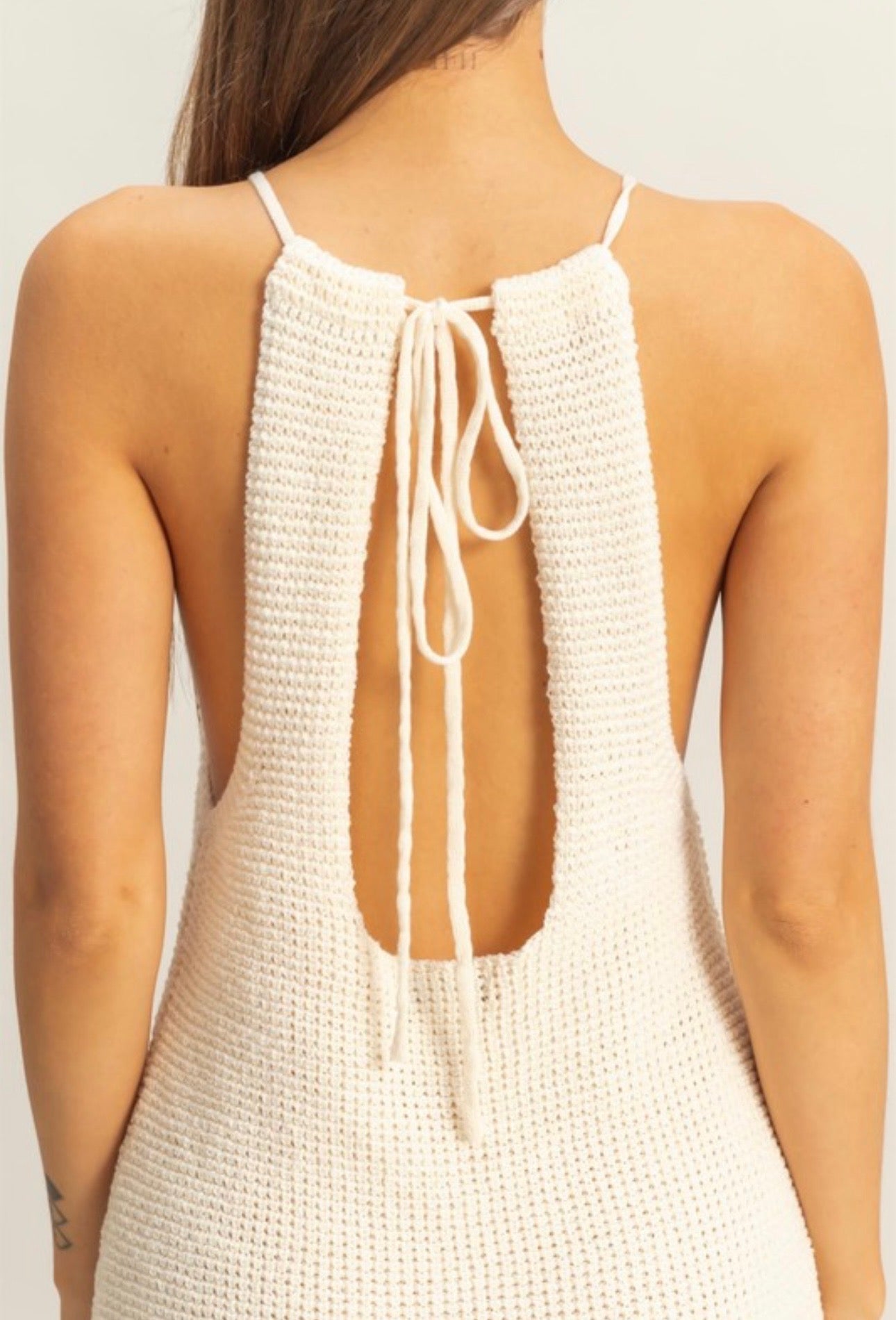 Mini Knitted Halter Dress