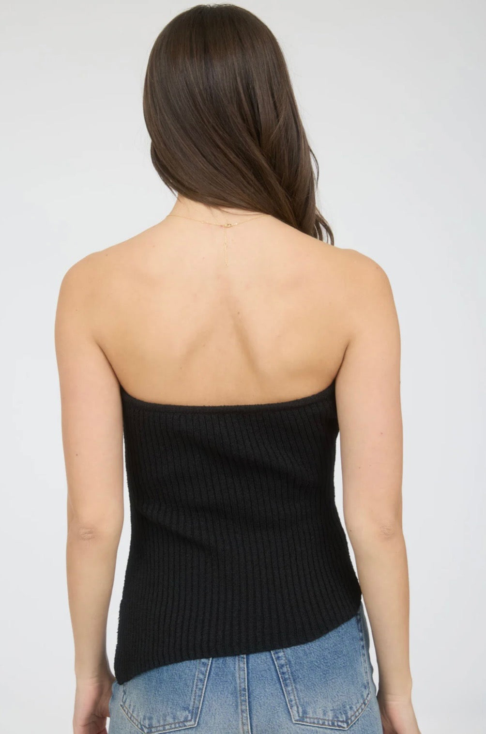 Slanted Strapless Top