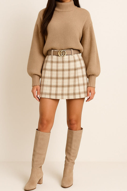 Wide Sleeve Mock-Neck Sweater