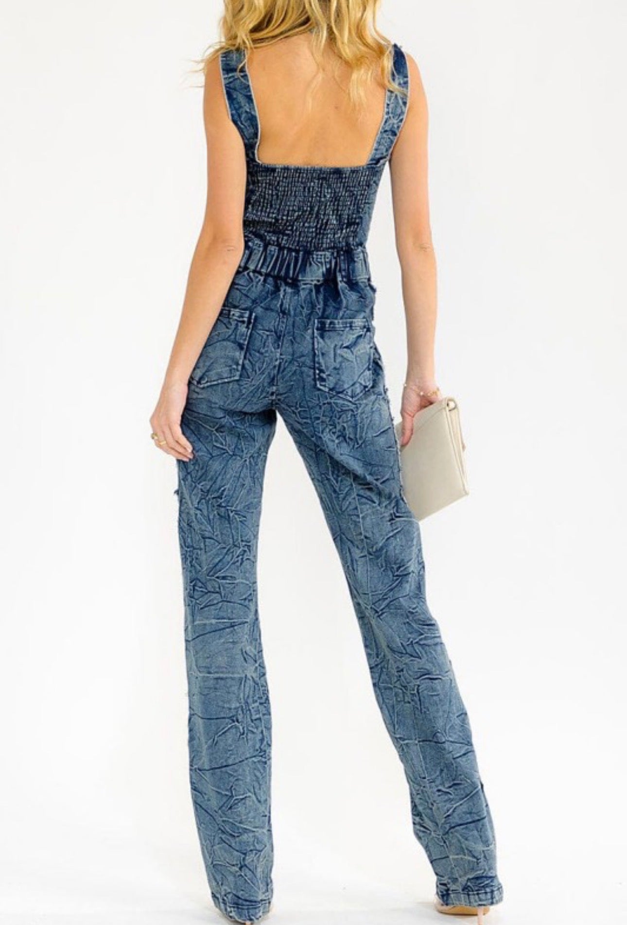 Denim Sweetheart Tank Jumpsuit