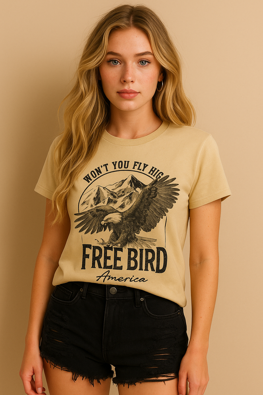 Won't You Fly High Free Bird Graphic Tee