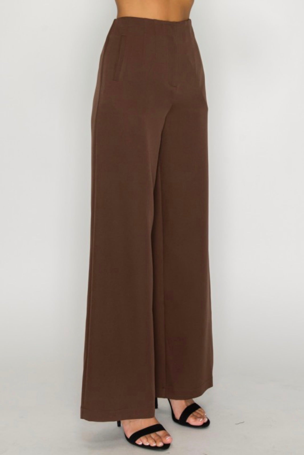 Wide Leg High Waisted Dress Pants