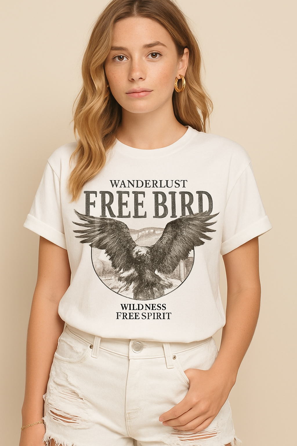 Wanderlust Free Bird Graphic T-Shirt