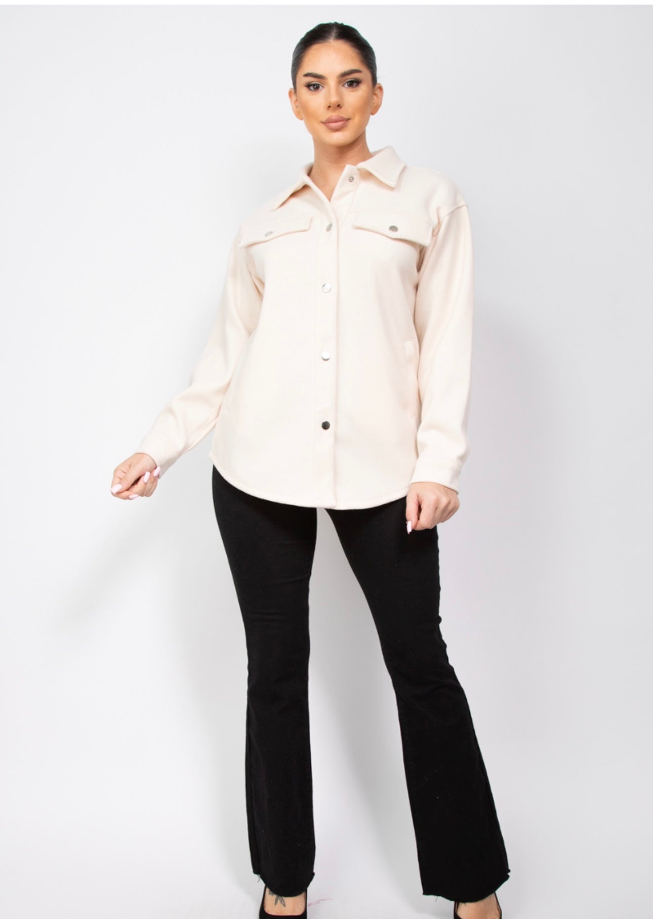 Nude Felt Shacket