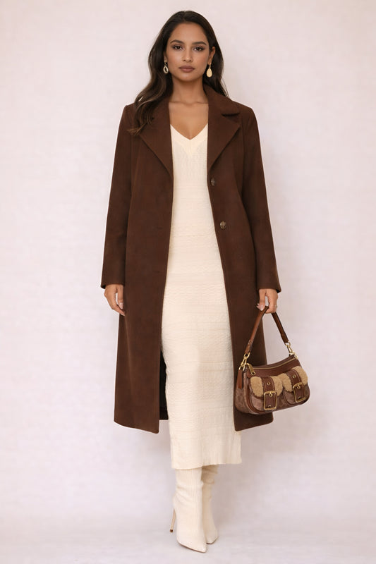 Long Felt Trench Jacket