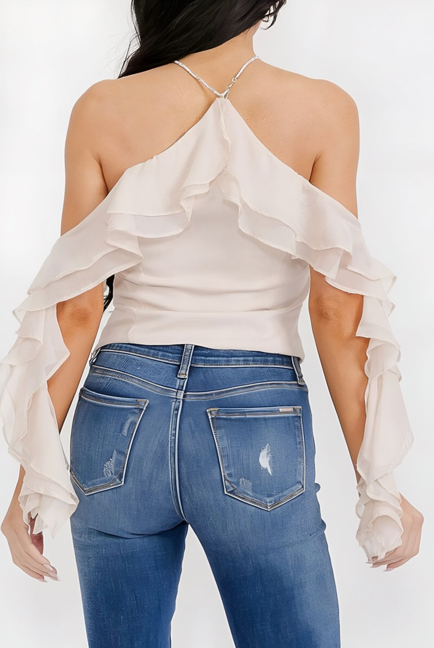 Diamond Halter Drape Top