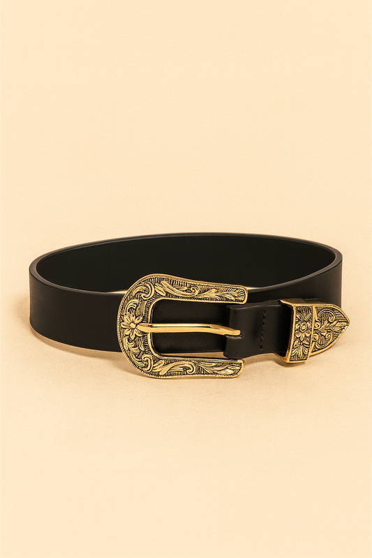 Aged Western Buckle Belt