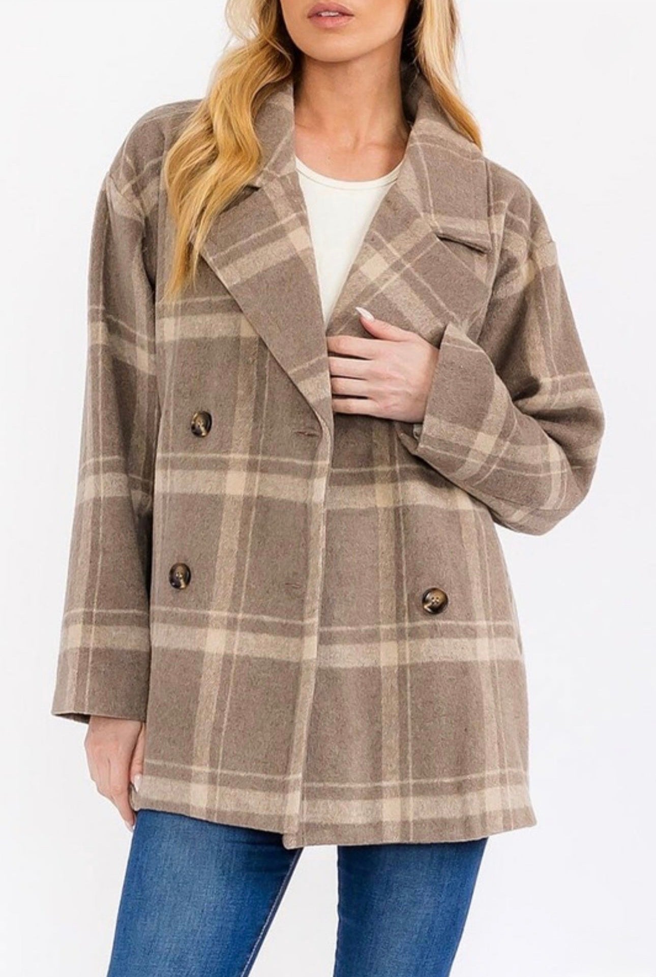 Plaid Peacoat