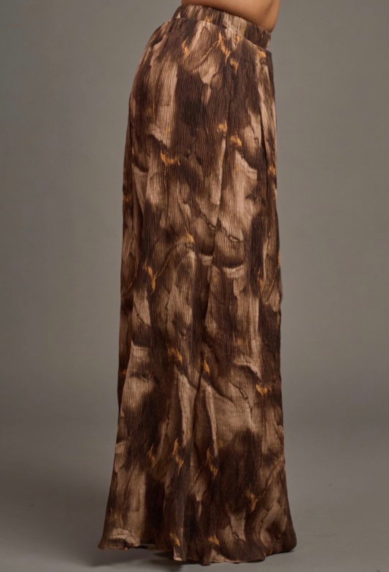 Marble Crepe Tube Top and Pants Set