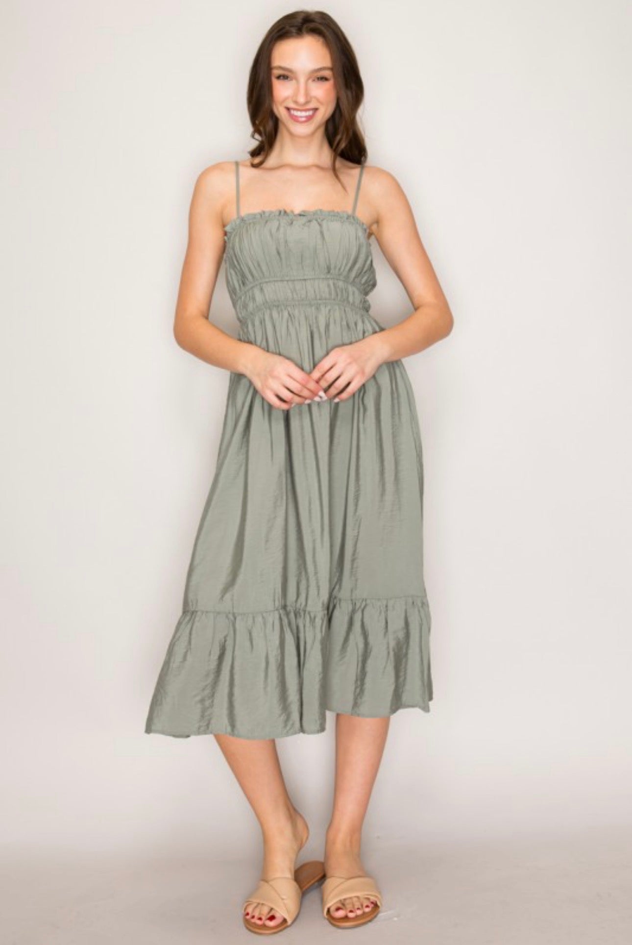 Smocked Tank Midi Dress