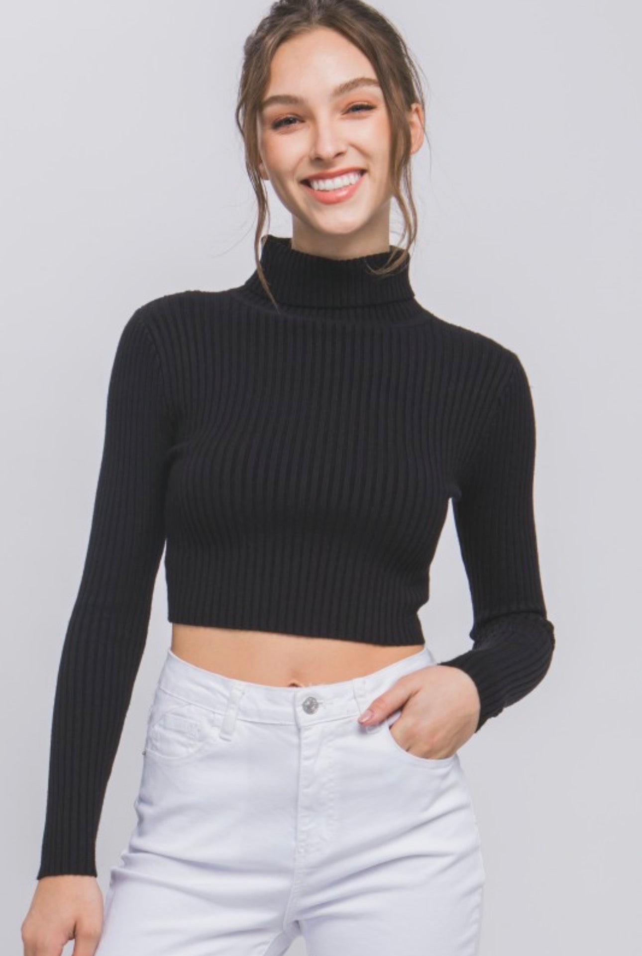 Cropped Turtleneck