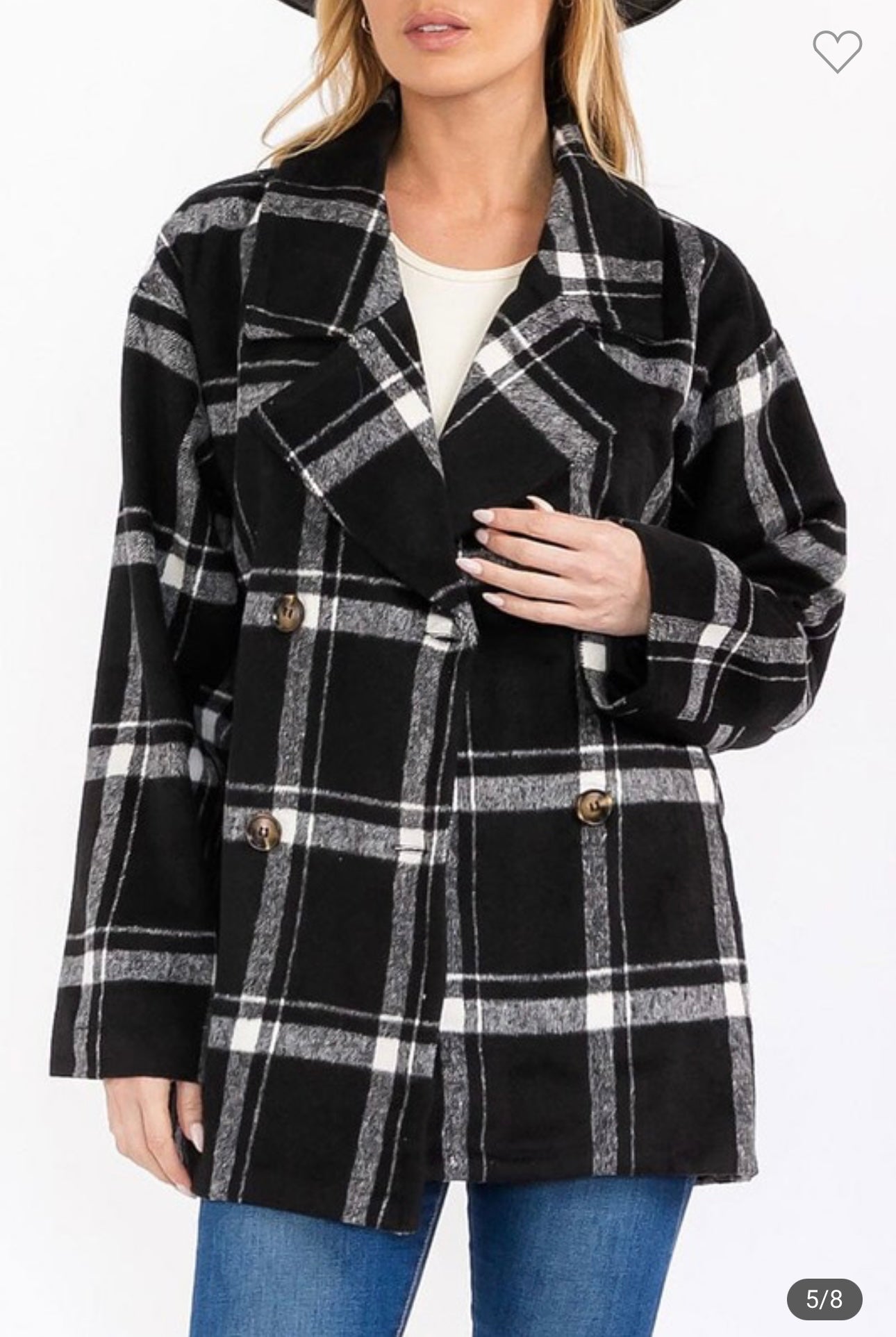Plaid Peacoat