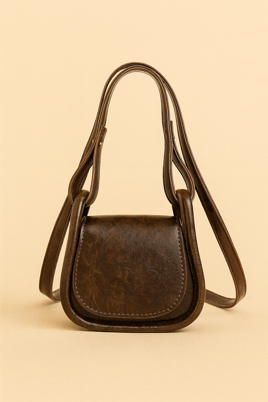 Ultra Mini Saddle faux Leather Bag