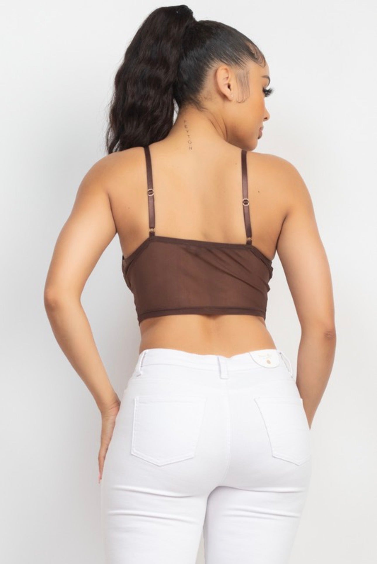 Swirl Lace Front Closure Corset Top