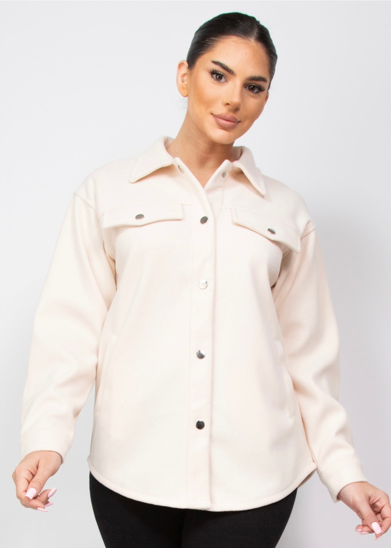 Nude Felt Shacket