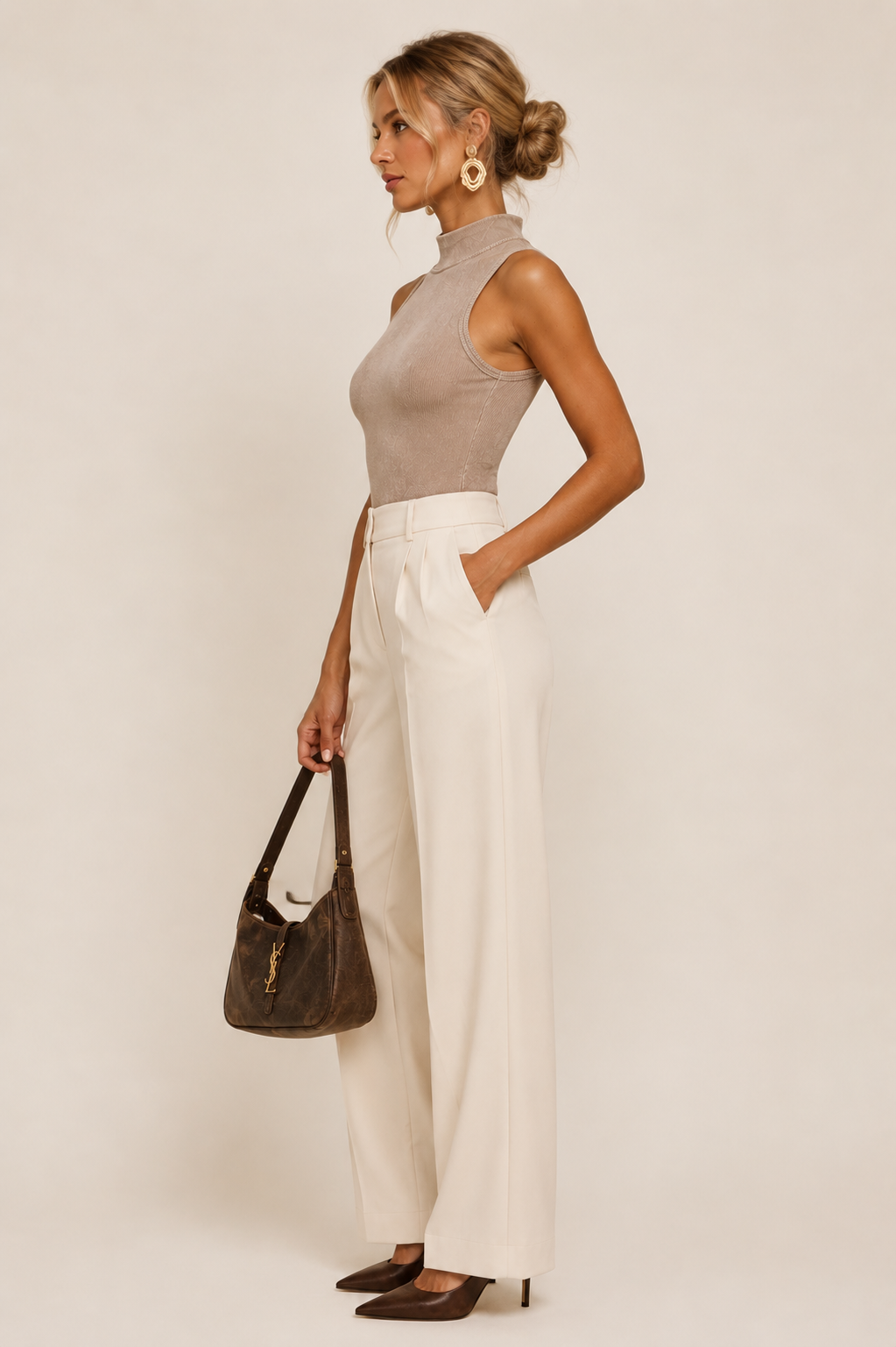 Tank Ribbed Mock Neck Washed Bodysuit