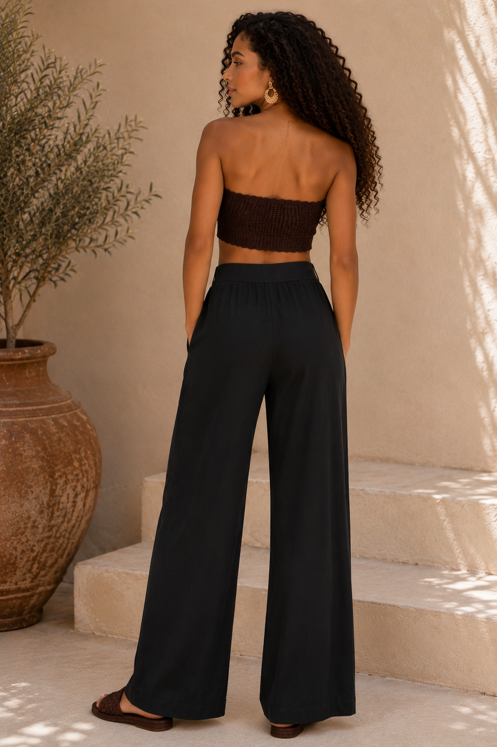 Wide Leg Linen Pants