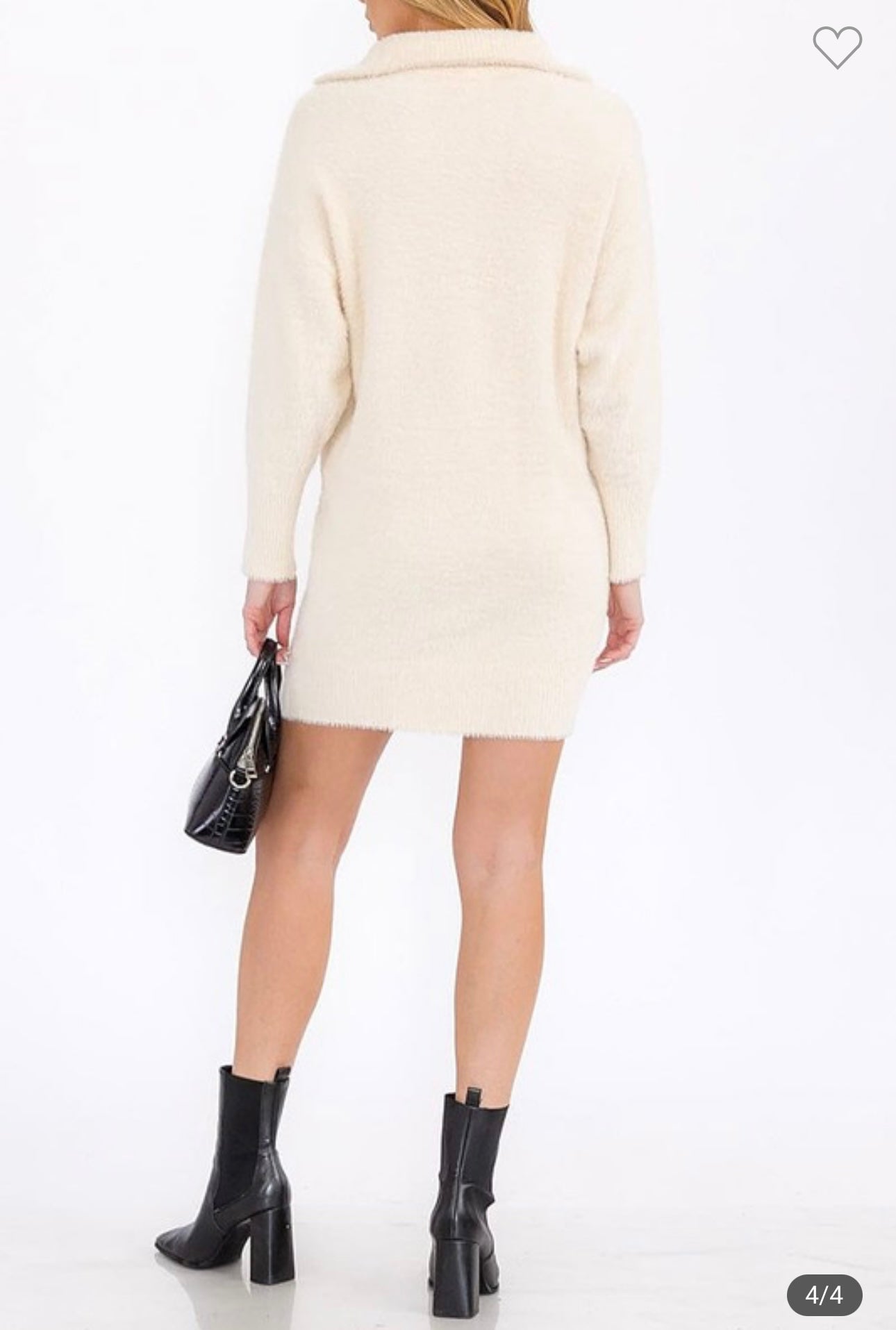 Half Zip Turtleneck Dress