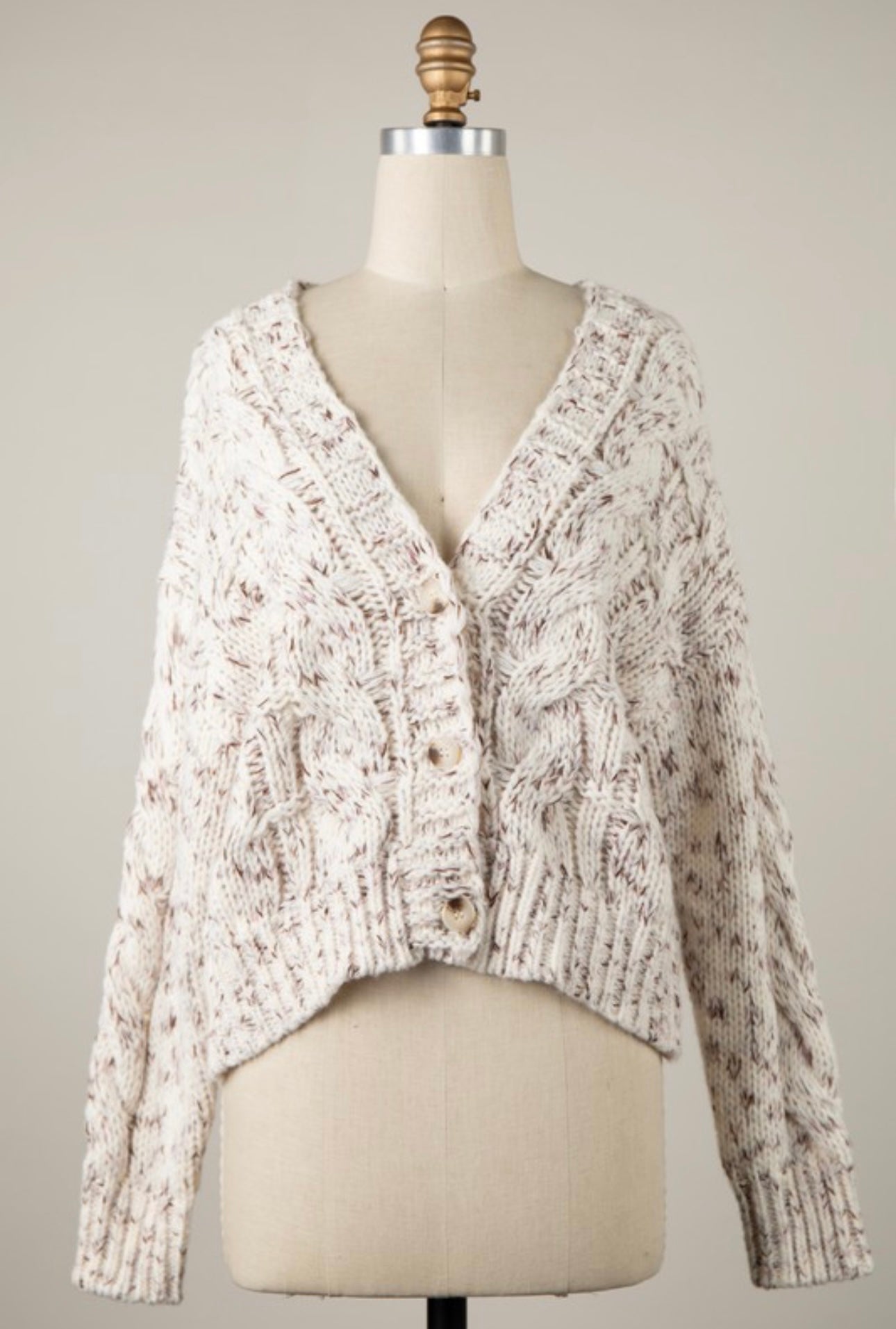 Chunky Knit Button Up Cardigan