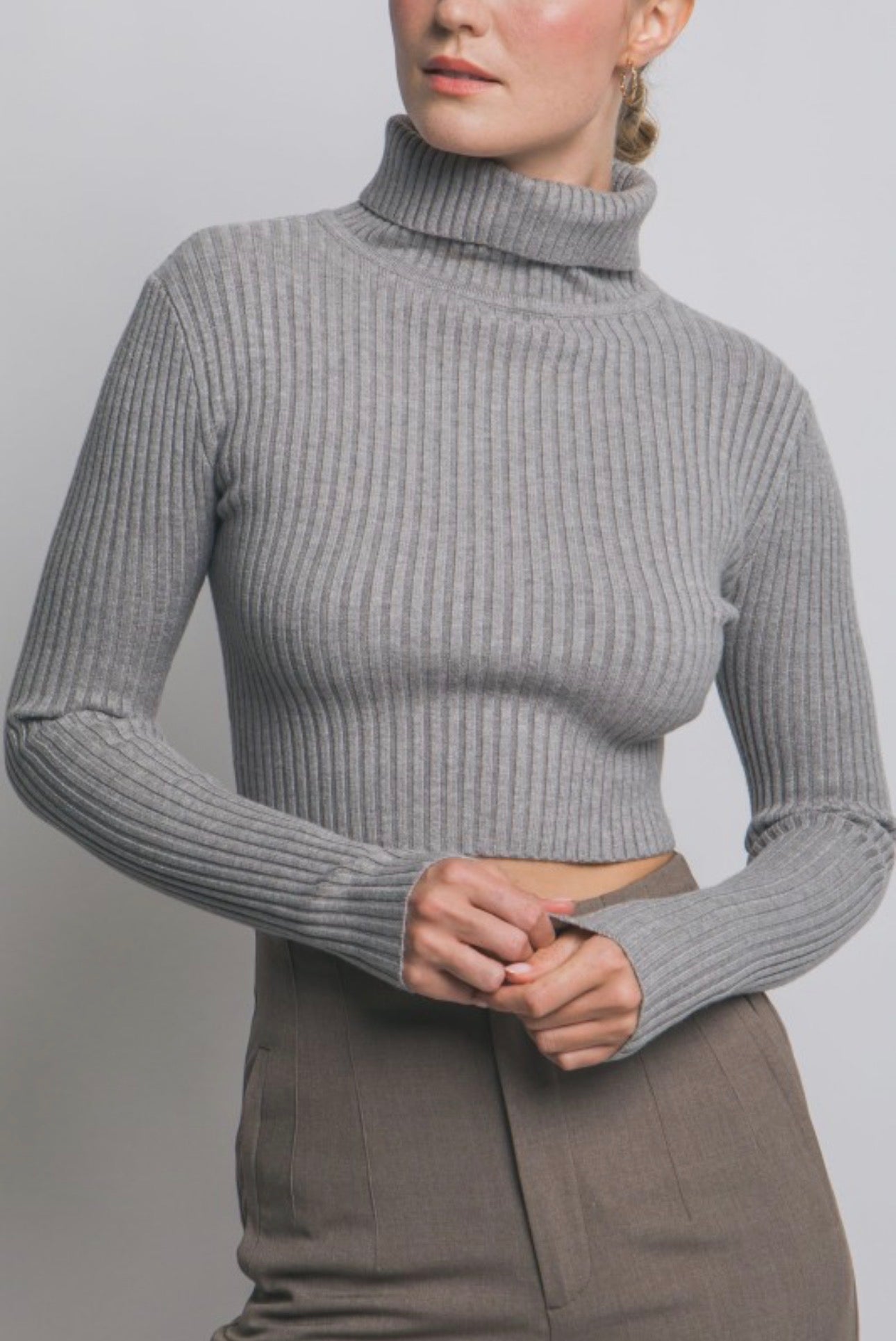 Cropped Turtleneck