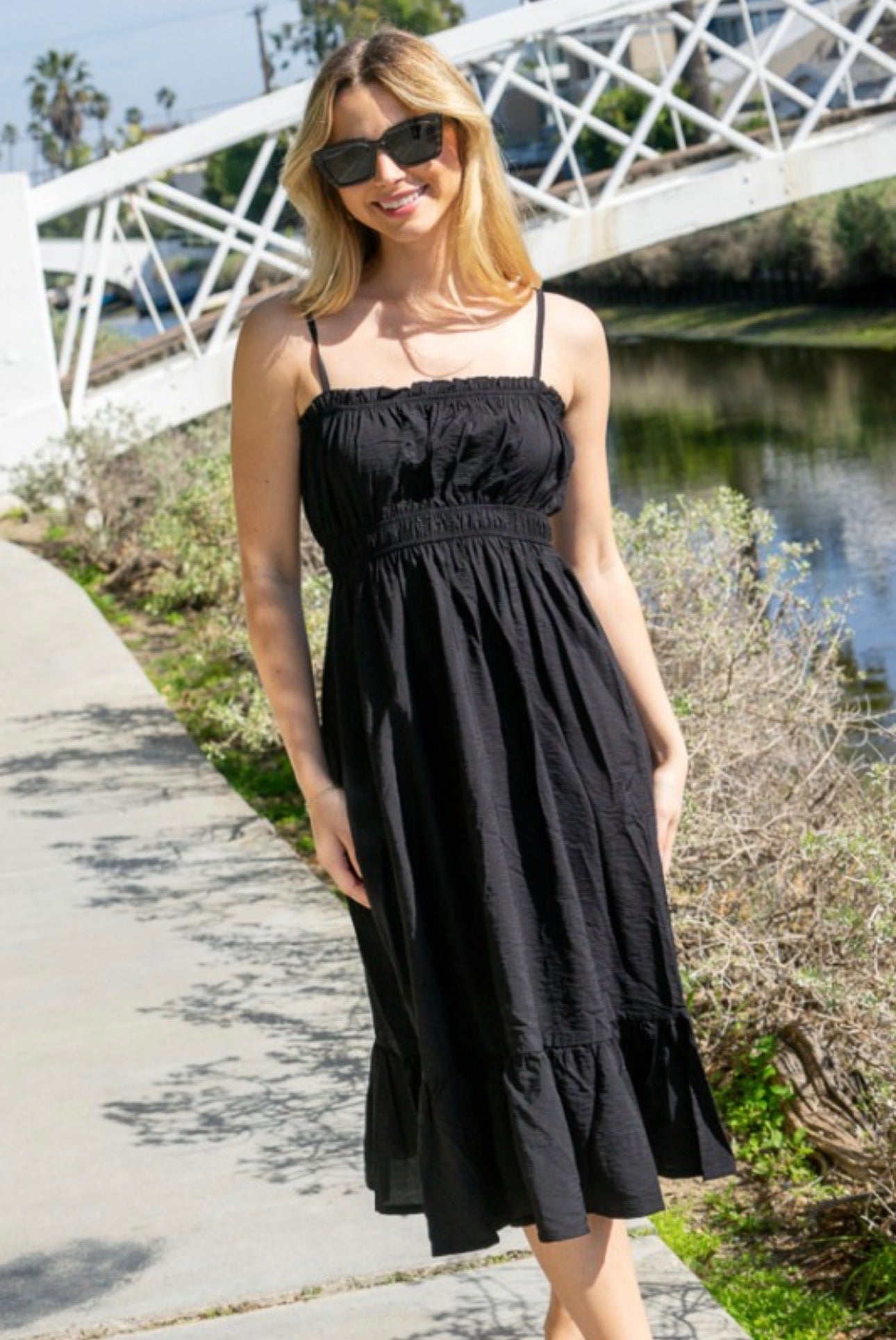 Smocked Tank Midi Dress