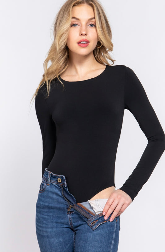 Double Lined Scoop Neck Bodysuit