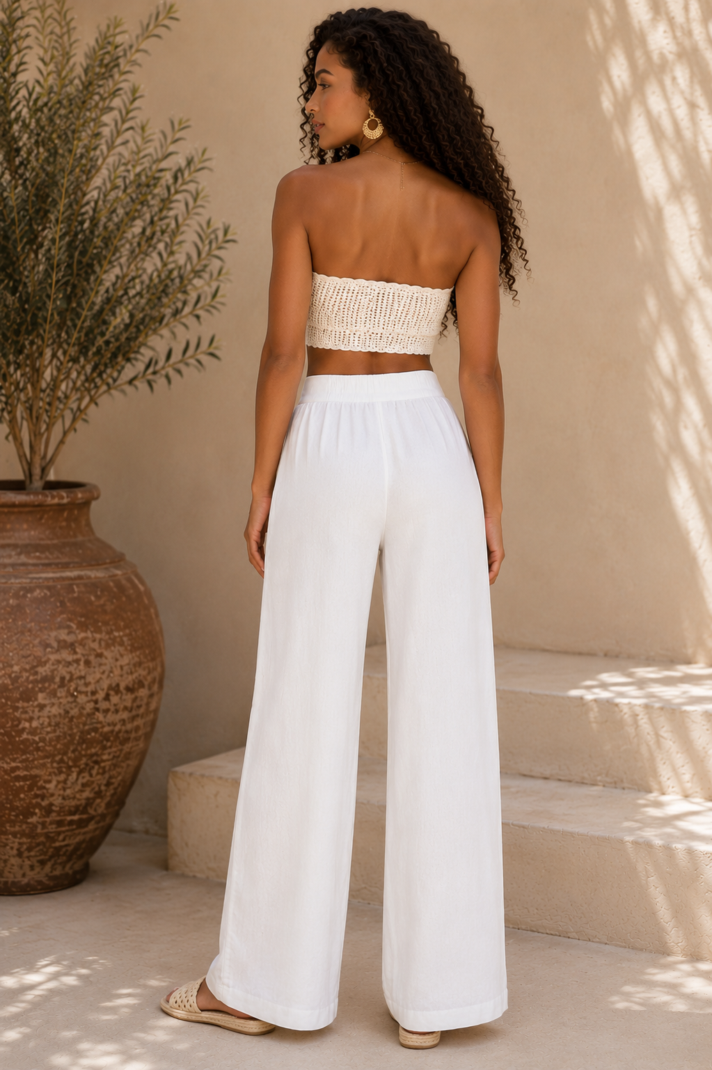 Wide Leg Linen Pants