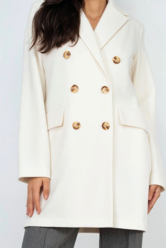 Felt Peacoat Double Breasted