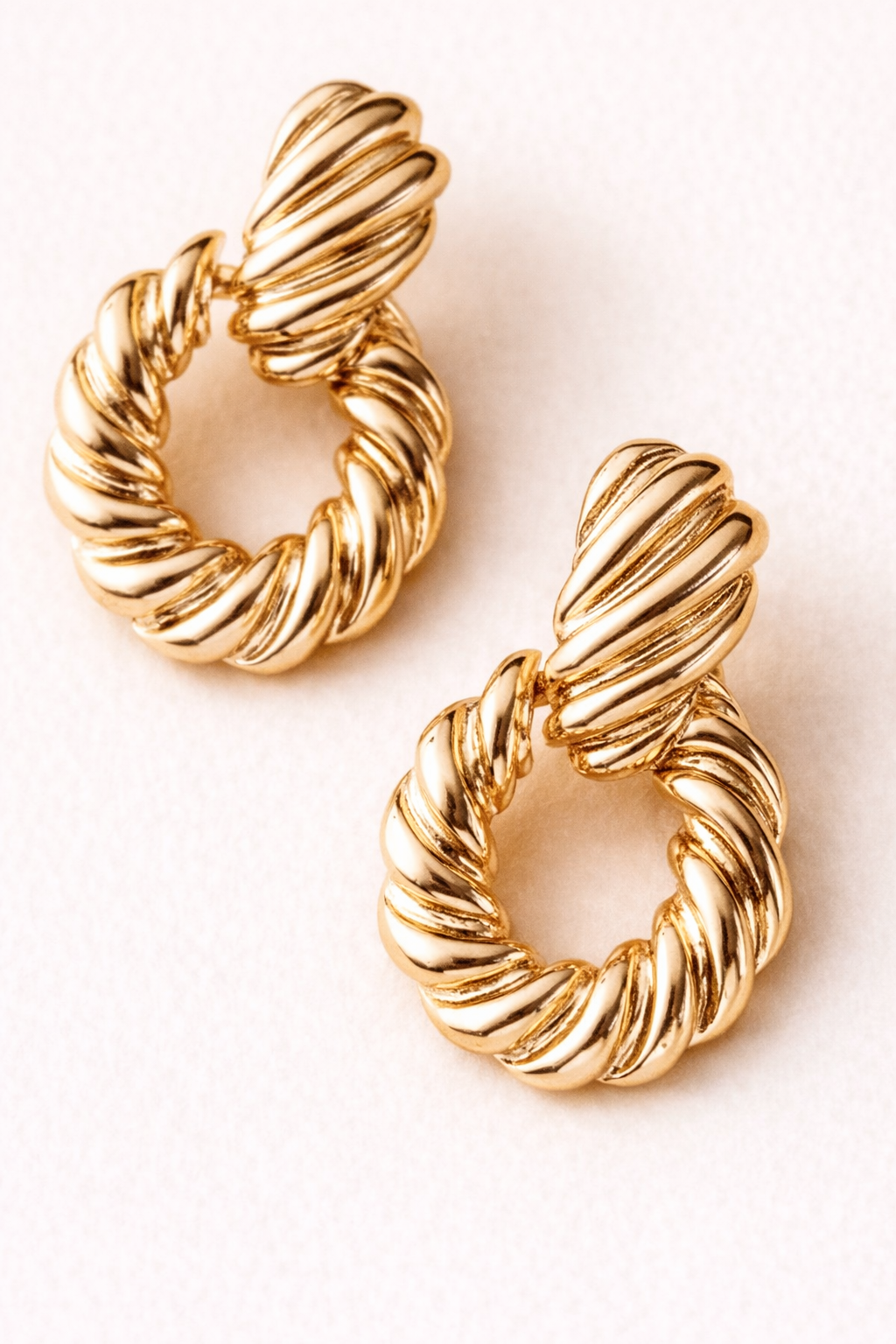 Twist Hinge Gold Boho Earrings