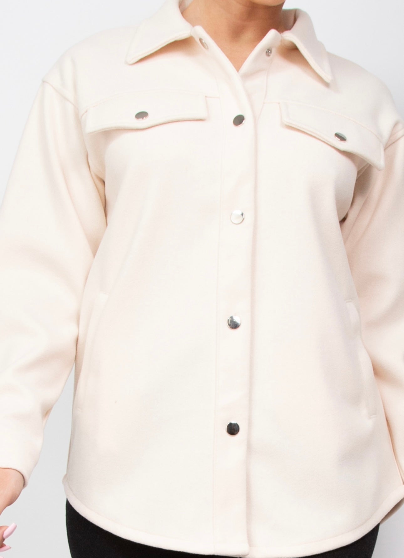 Nude Felt Shacket