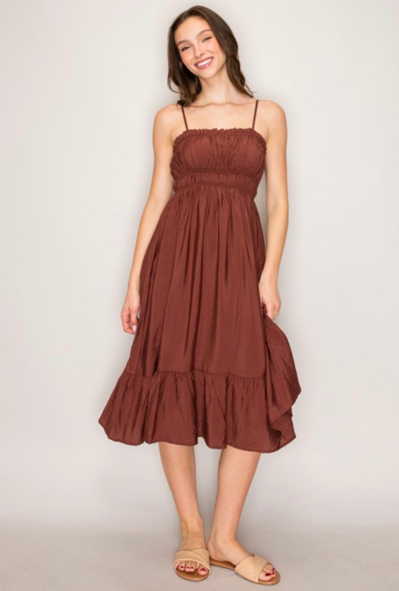 Smocked Tank Midi Dress