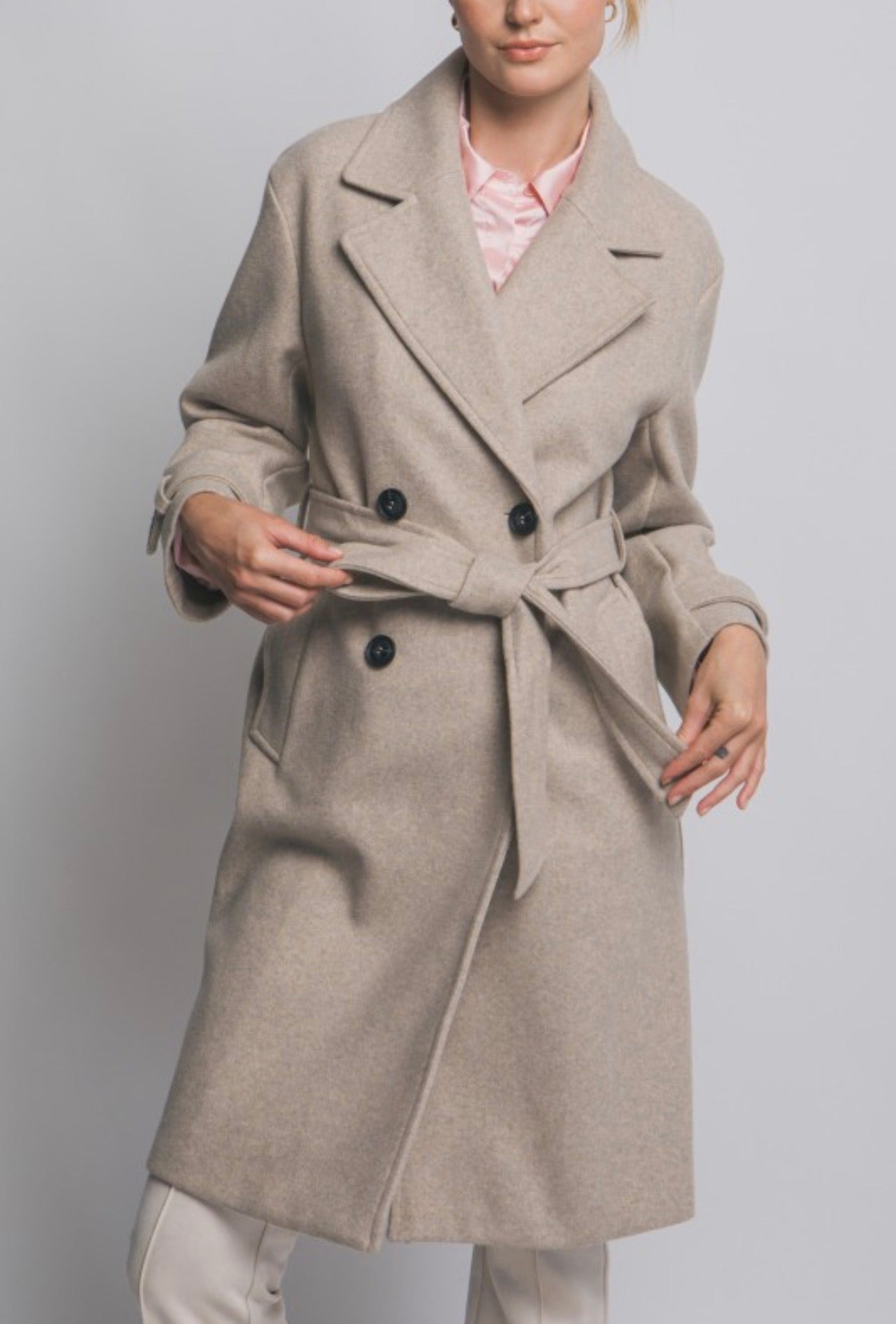 Long Double Breasted Peacoat